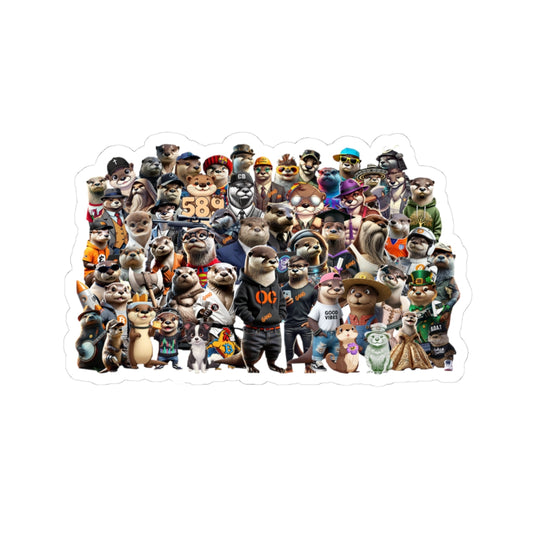 OTTER GANG FAMILY PHOTO STICKER