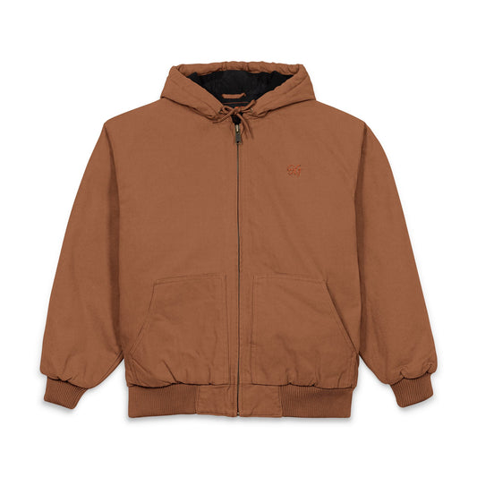 CornerStone® Men's Duck Cloth Hooded Work Jacket (Embroidery)